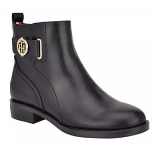 Tommy Hilfiger Rezin Zip-Up Black Ankle Boots Size 7